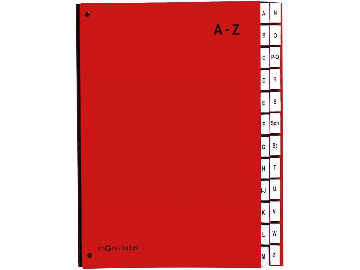 PAGNA Cartella banco A4 24249-01 rosso A-Z (4013951000261)