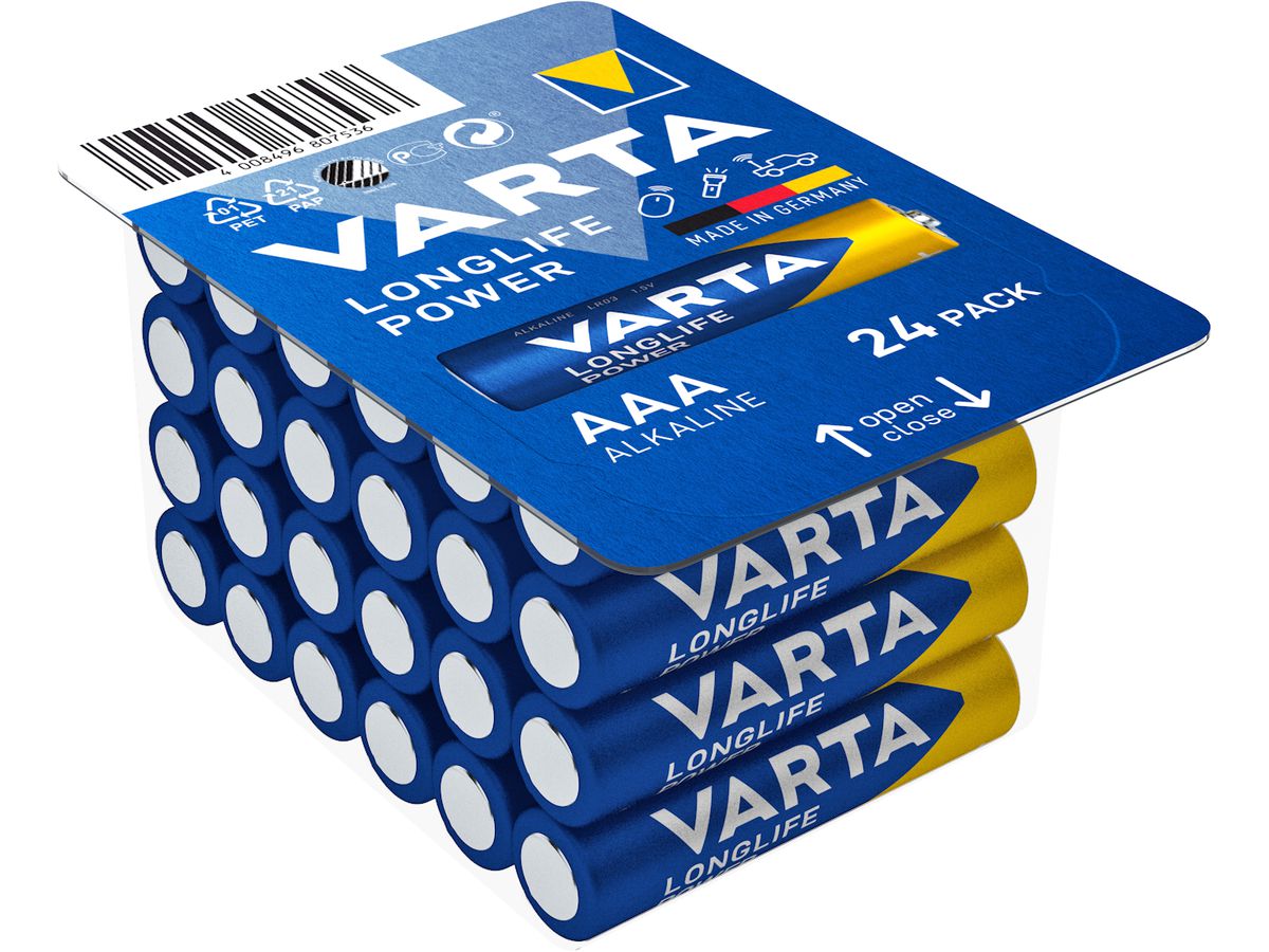 VARTA Longlife Power 4903301124 AAA/LR03 24 pezzi (4008496129874)
