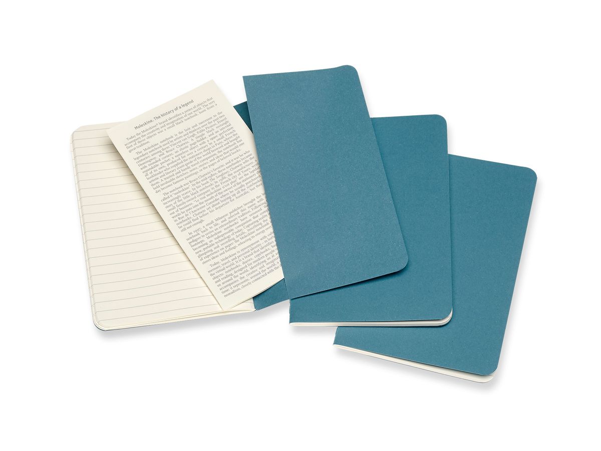 MOLESKINE Taccuino cartone 3x P/A6 629582 rigato, vivid blu, 64 pagine (8058647629582)