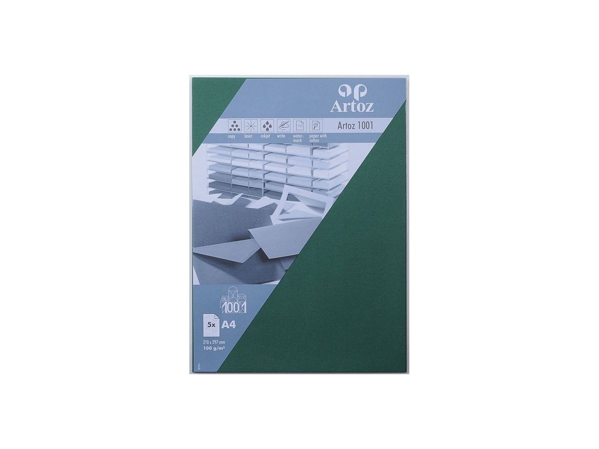 ARTOZ Papier 1001 A4 107796143 100g, racing green 5 pcs. (7612450291148)