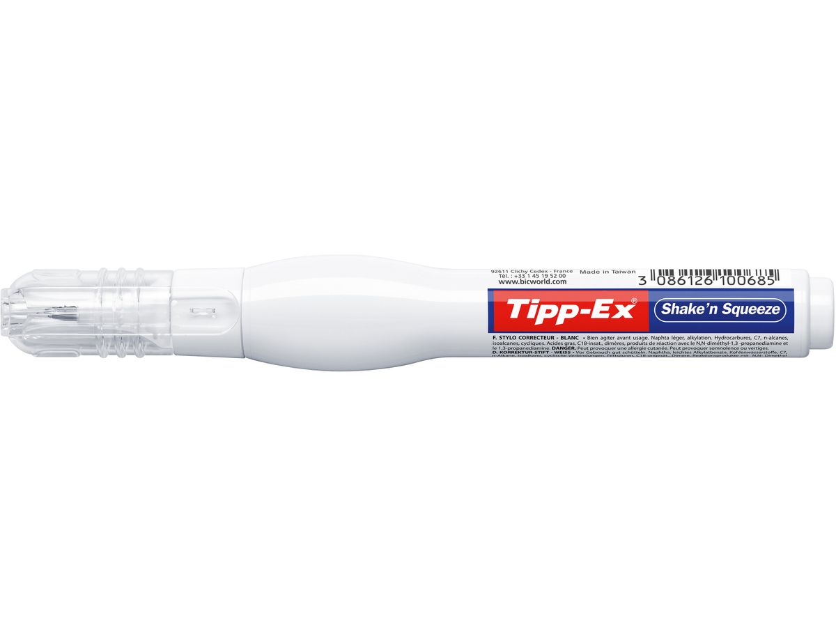 TIPP-EX Shake'n Squeeze 8ml 8024203 Correttore, coprente bianco (3086126100685)