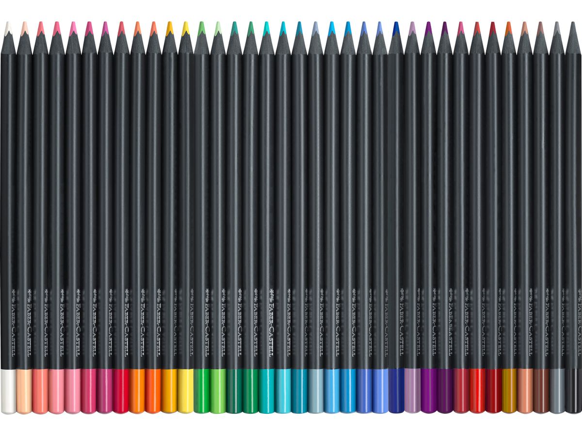 FABER-CASTELL Matita colorata Black Edition 116436 colori neon ass. 36 pezzi (4005401164364)