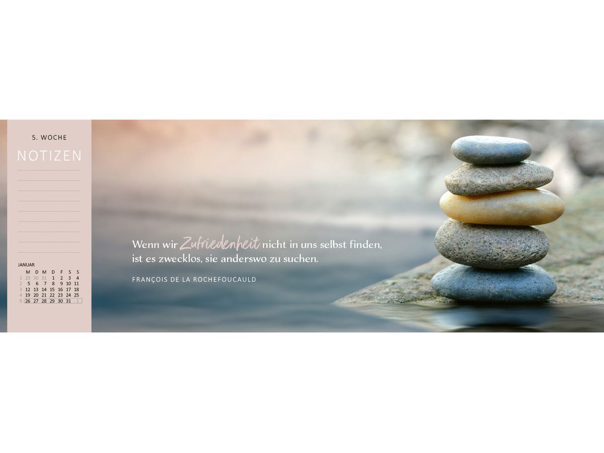 ARS EDITION Tischkalender 2026 13571 Lebensweisheit DE 29.7x11.5cm (4014489135715)