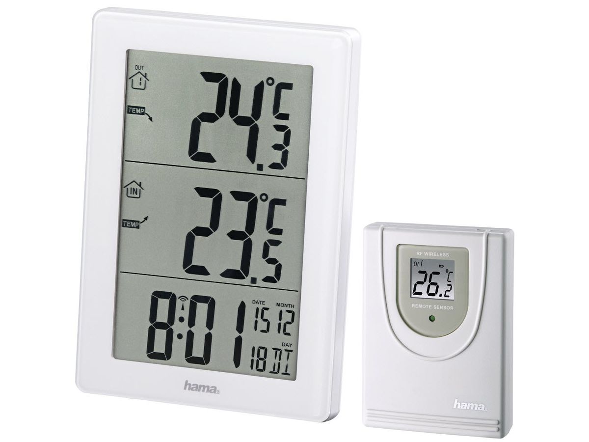 HAMA Wetterstation 186308 EWS-3000 weiss (4047443410450)