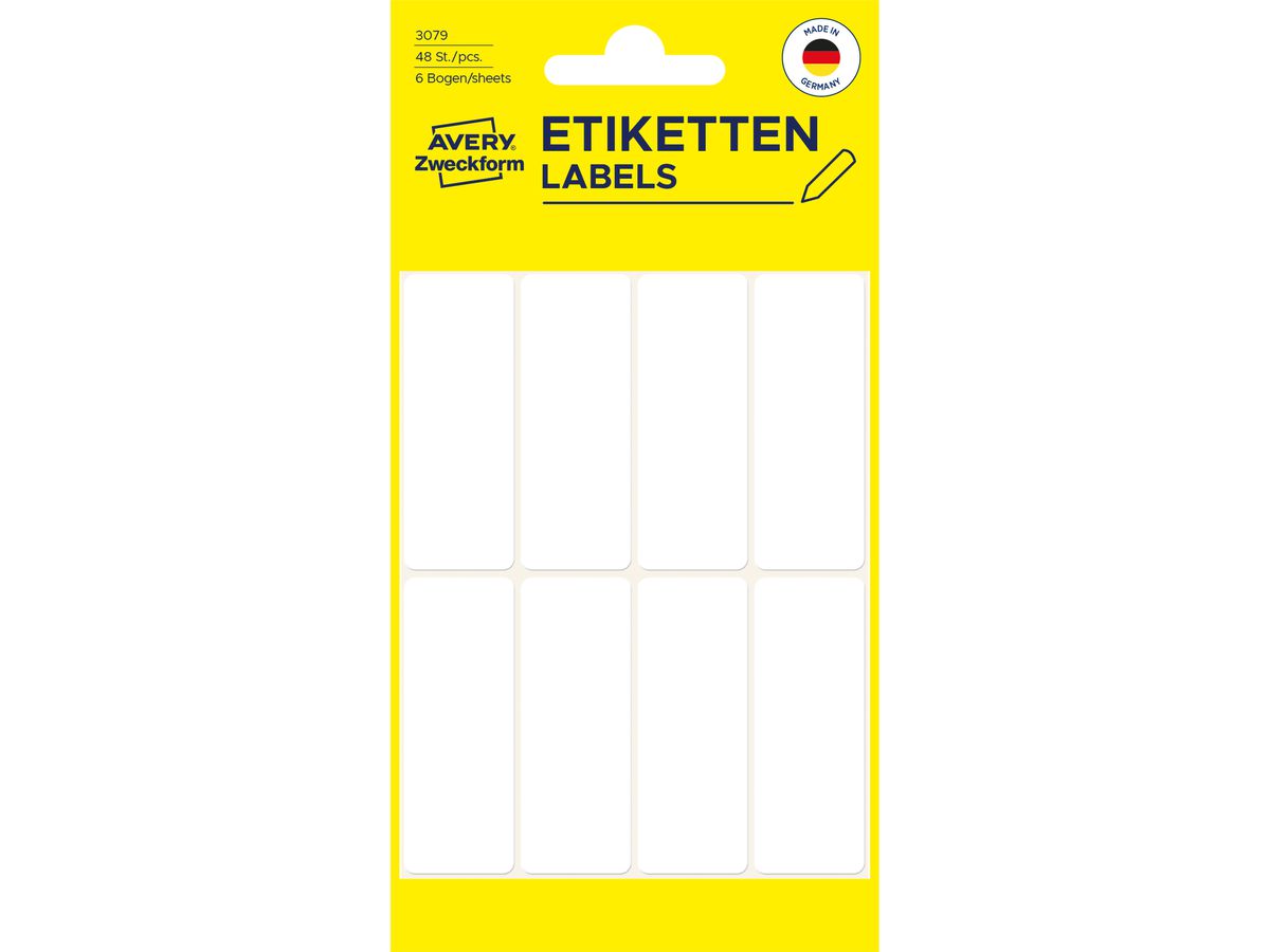AVERY ZWECKFORM Etichette 50×19mm 3079 bianco 48 pezzi (4004182030790)