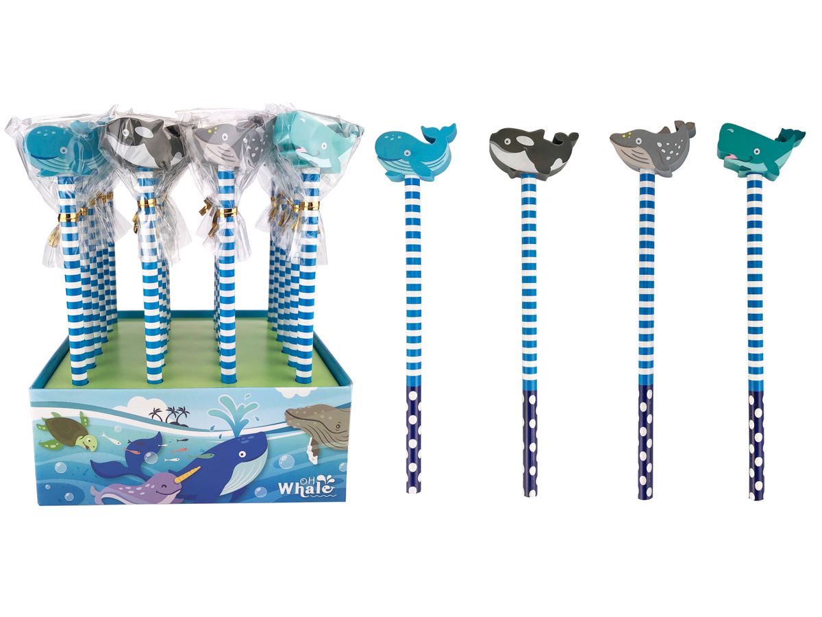 ROOST Bleistift mit Radierer OWRE-001 On Whale 4 ass. (7612532055217)