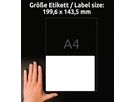 AVERY ZWECKFORM Etiketten 199,6x143,5mm L4734REV1 weiss 200 Stück (4004182433324)