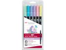 TOMBOW ABT Dual Brush Pen ABT-6P-2 6er Set Pastellfarben (4003198104044)