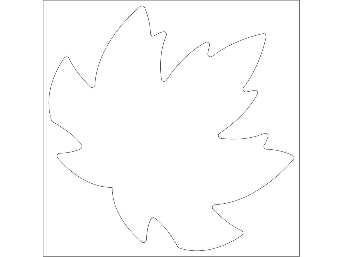 URSUS Motifs en blanc 23x23cm 17120003F Feuille d'automne 20 feuilles (4008525254263)