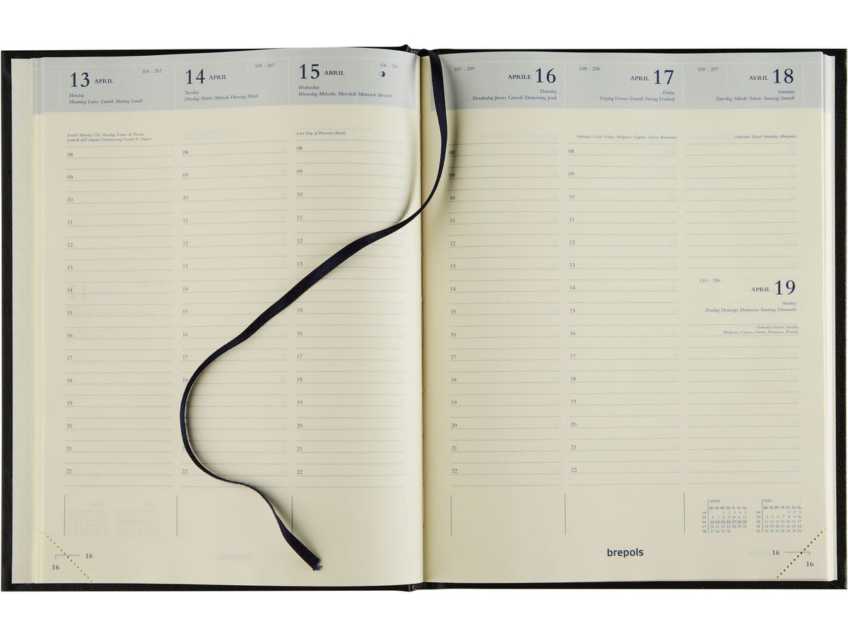 BREPOLS Agenda Timing Colora 2026 0.136.3600 1W/2S ass. 17.1x22cm (5412303145336)