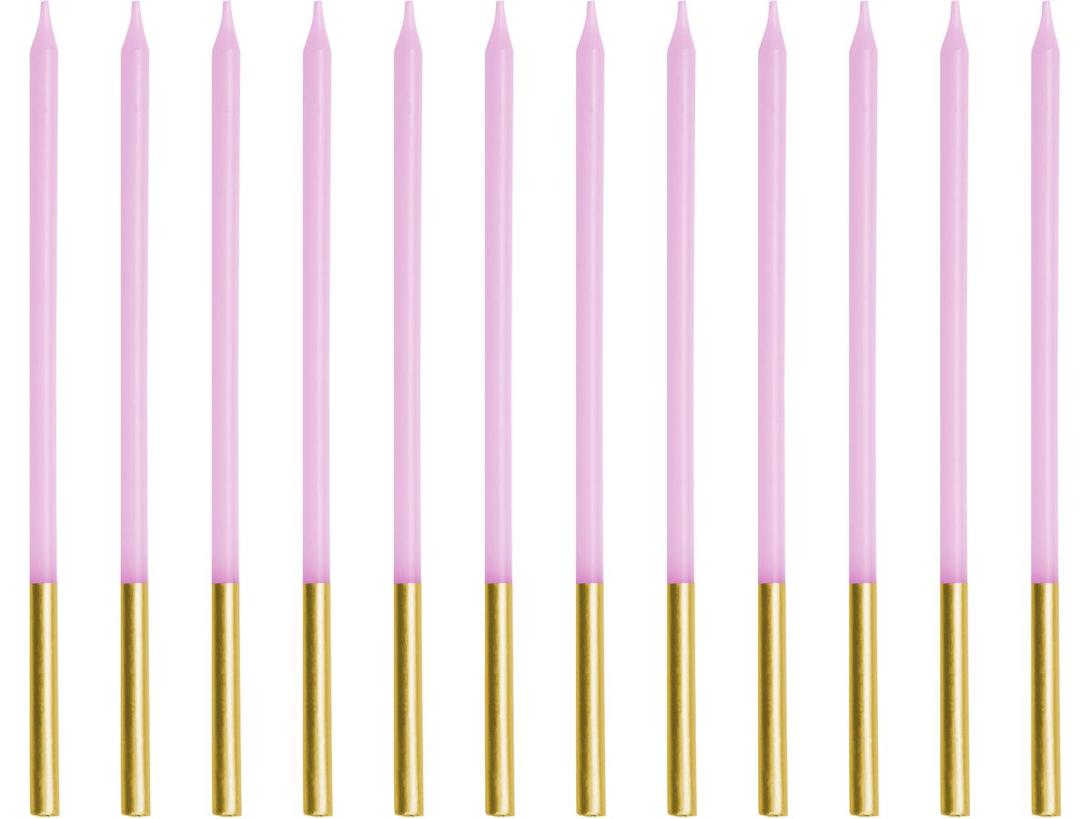 PARTYDECO Geburtstagskerzen 14cm SCD-4-014 lila 12 Stück (5904555067721)