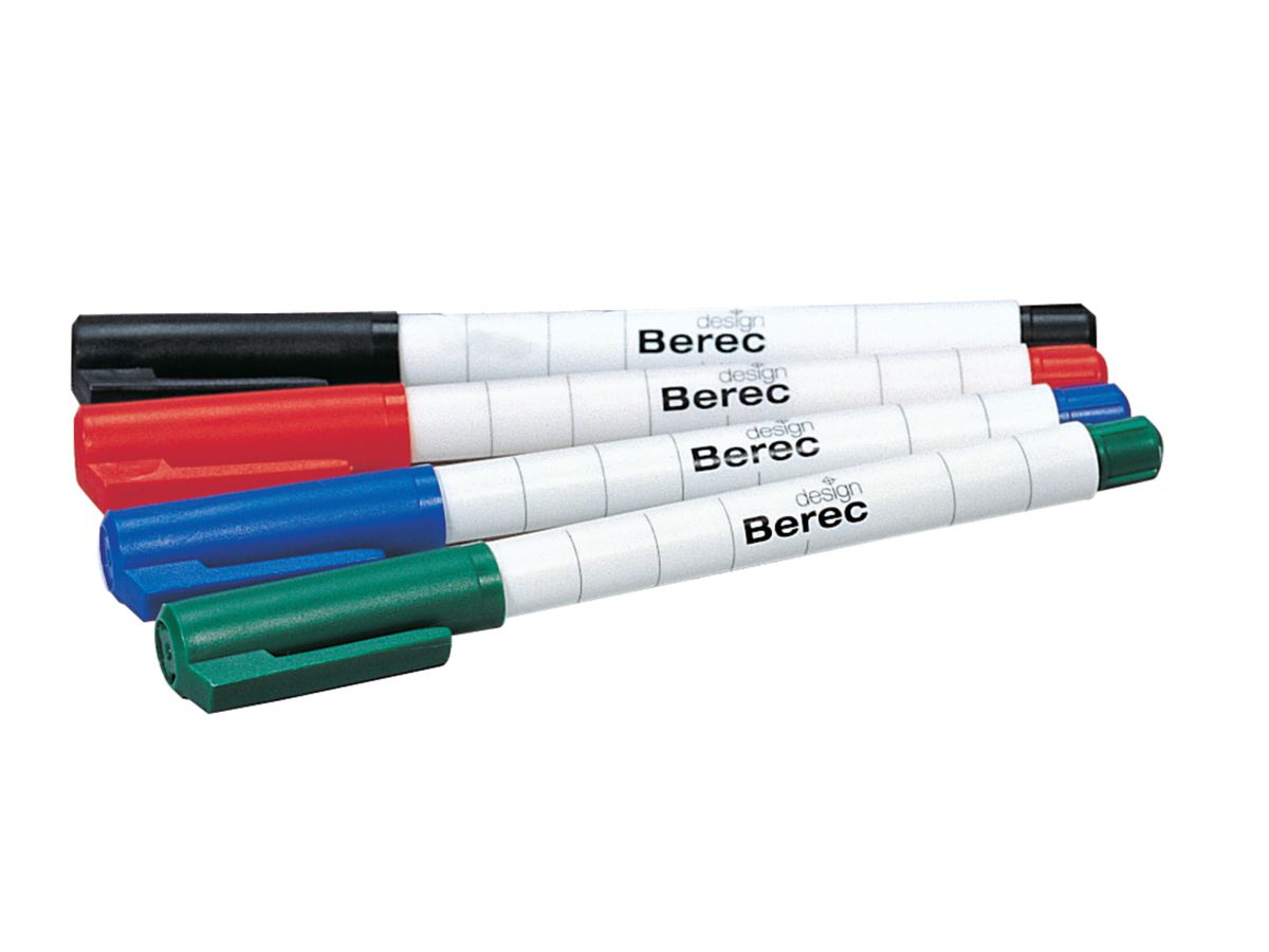 BEREC Whiteboard Marker 1mm 956.04.99 4er astuccio (7640106622619)