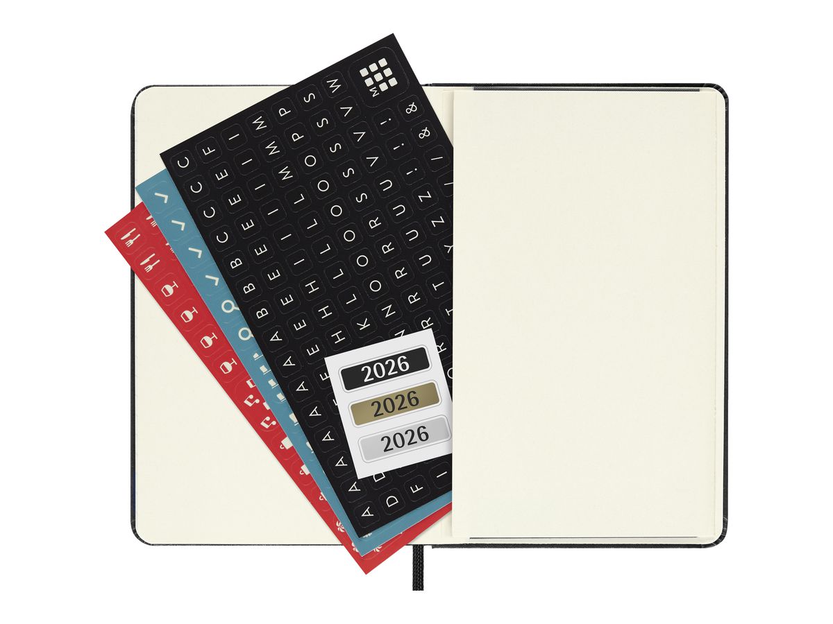 MOLESKINE Agenda Classic Pocket 2026 DHB12WV2Y26 1W/2S schwarz HC 9x14cm (8056999275310)