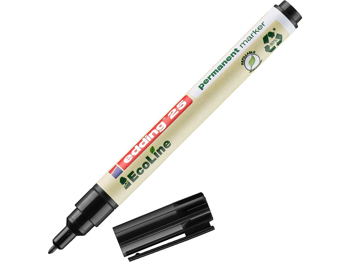 EDDING Permanent Marker 25 EcoLine 25-1 nero (4004764957385)