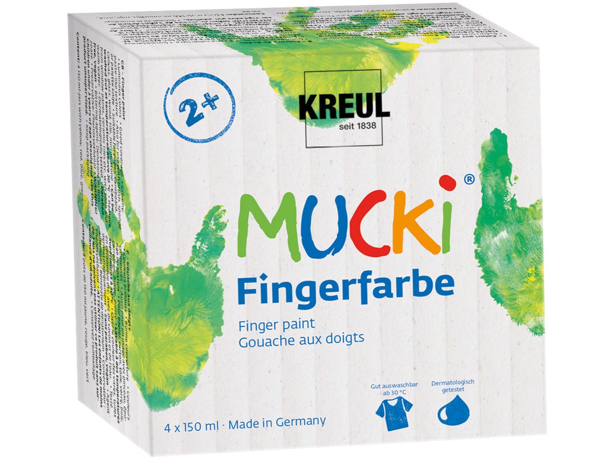 KREUL Fingerfarben 150ml 2314 4 Farben (4000798231408)