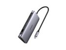 UGREEN USB-C Hub 9in1 HDMI ,VGA,RJ45 40873 SD TF,3xUSB-A,USB-C PD,silver (6957303848737)
