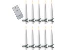 STAR TRADING LED Kerzen Paulina 15.5cm 12.064-65 weiss, Remote 10 Stück (7391482027085)