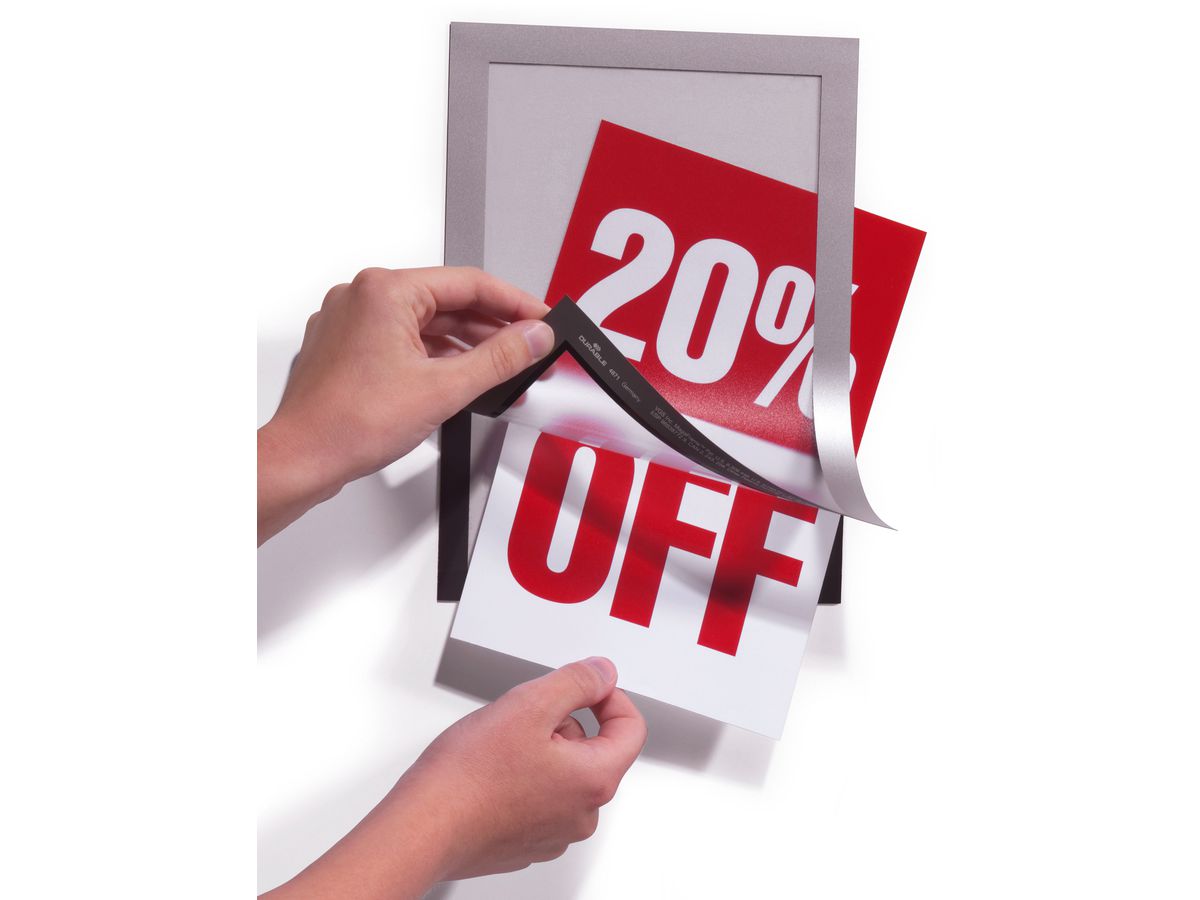 DURABLE Dossier Duraframe 487123 argent, autocollant 2 pcs. (4005546404868)