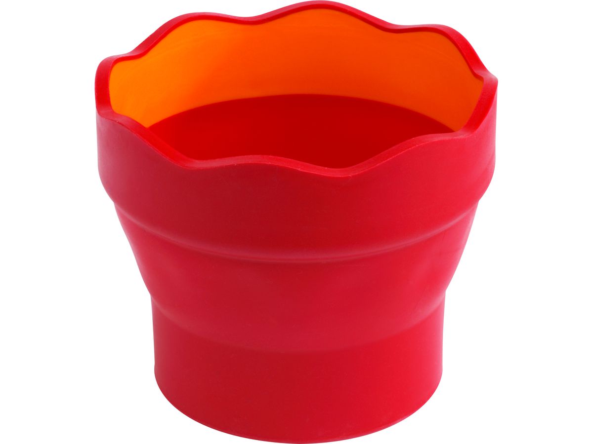 FABER-CASTELL Wasserbecher CLIC & GO 181517 rot, für Pinsel (4005401815174)