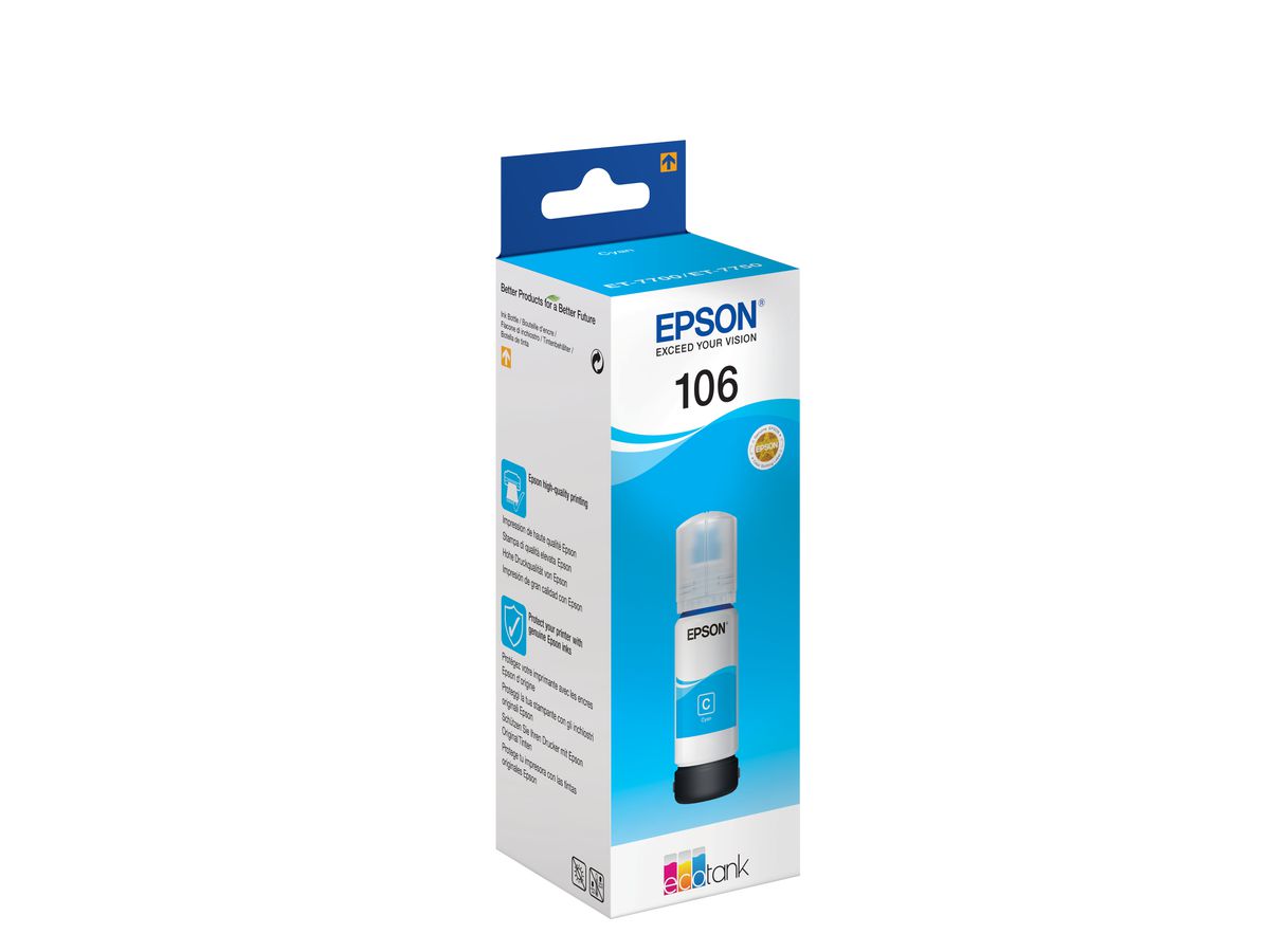 EPSON Tintenbehälter 106 cyan T00R240 EcoTank ET-7700 5000 Seiten (8715946643311)