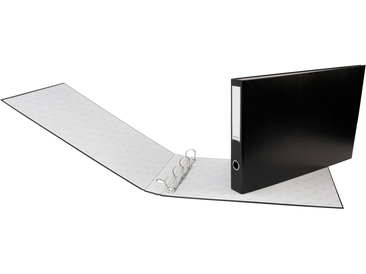BIELLA Class. ann. Plasti-Quatro 4cm 12735402U noir 4 ann. A3 en travers (7611365202348)