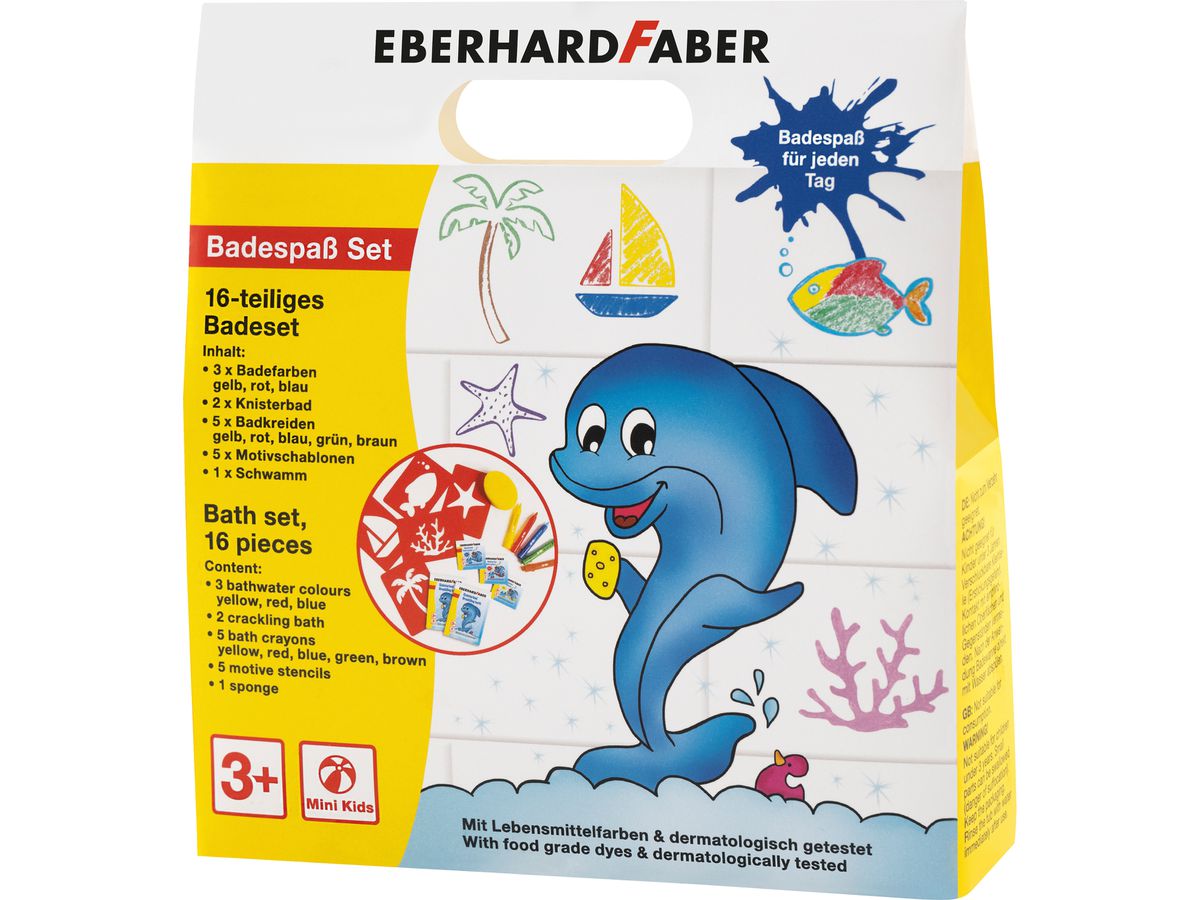 EBERHARD FABER Badespass Box 524116 5 Farben, Schablonen (4087205241168)