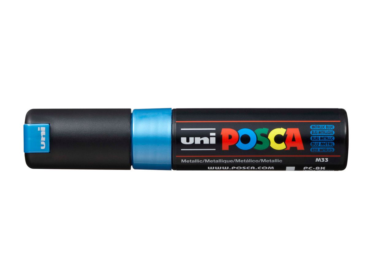 POSCA Marker 8mm PC8KMET.BLUE MET Metal.blau, Keilsp. (4902778113639)