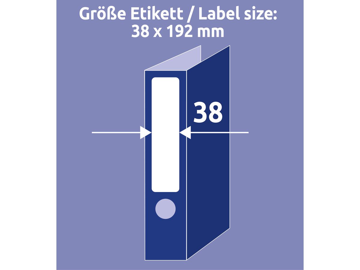 AVERY ZWECKFORM Costa per cartella 38x192mm L4760-100 bianco 700 pz./100 fogli (4004182036891)