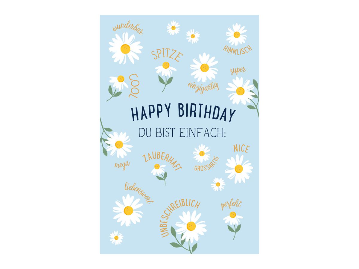 ABC Geburtstagskarte B6 51145 Happy Birthday (7611119213040)