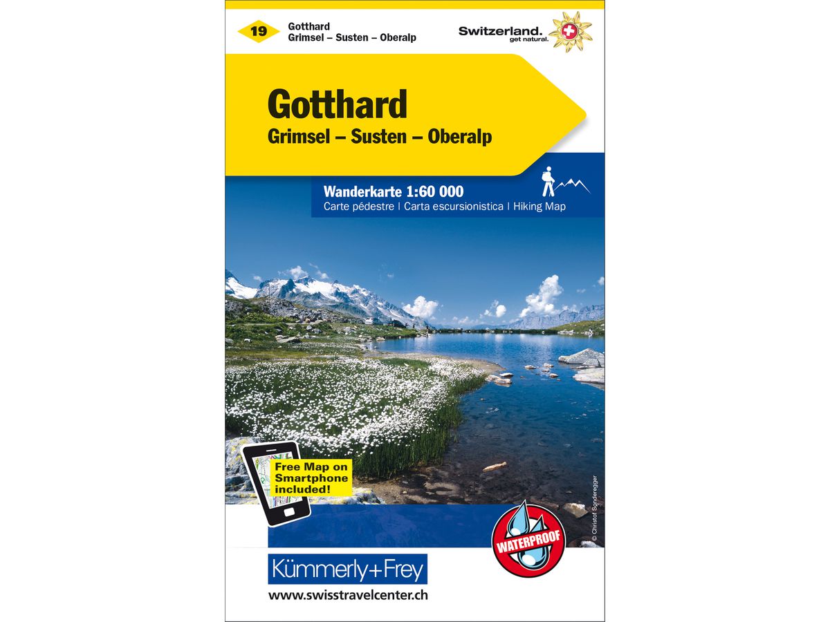 KÜMMERLY+FREY Wanderkarte 325902219 Gotthard 1:60'000 (9783259022191)