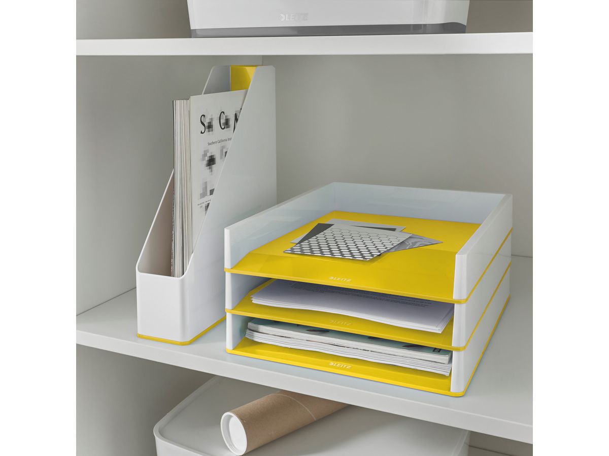 LEITZ Stehsammler WOW A4 5362-10-16 weiss/gelb (4002432122042)