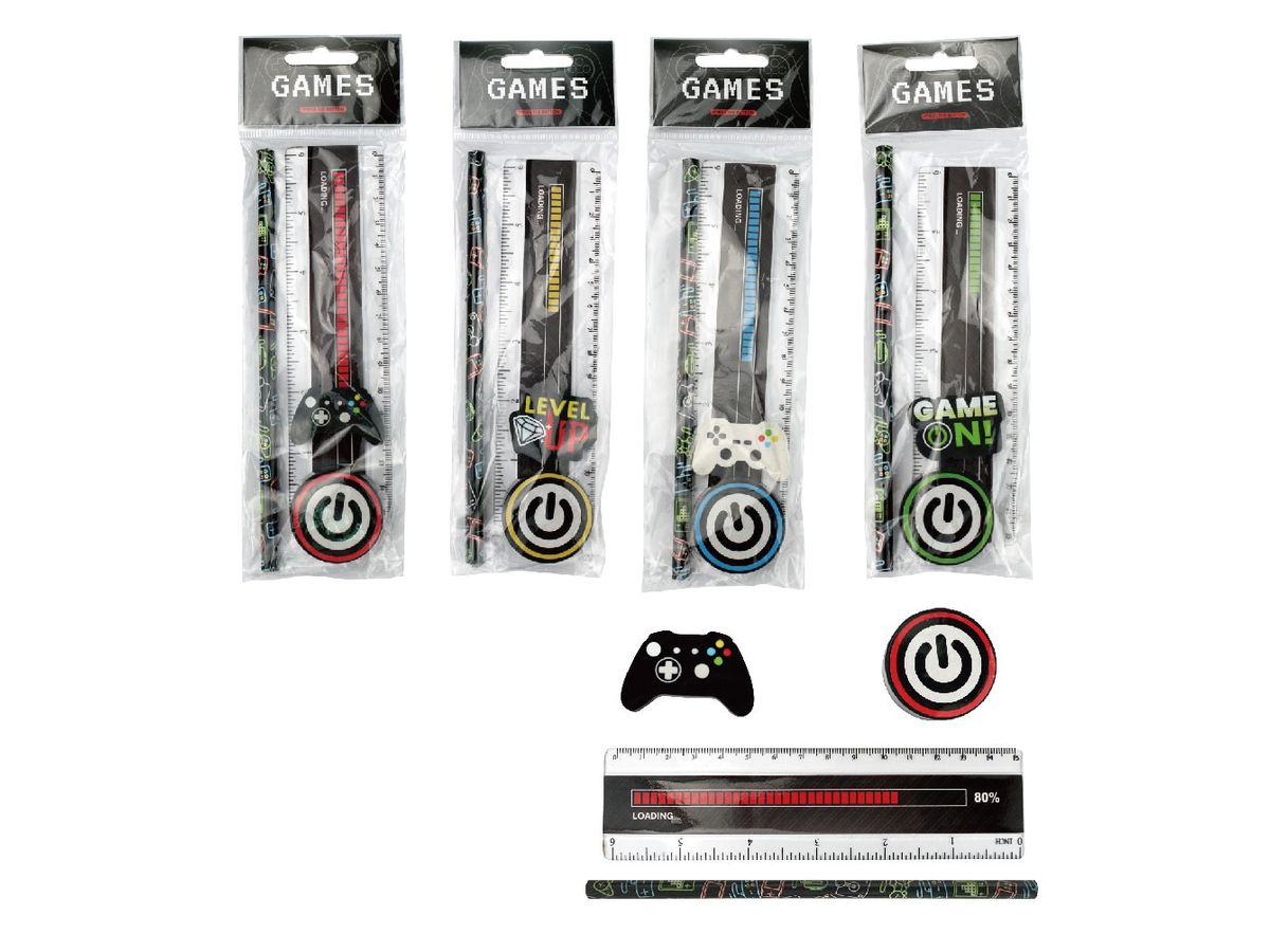 ROOST Schreibset Game GMOPP4-001 4-teilig, assortiert (7612532060280)