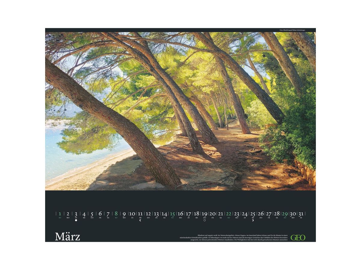 GEO Calendrier 2026 580415 GEO Licht des Südens 50x45cm (4069095004153)