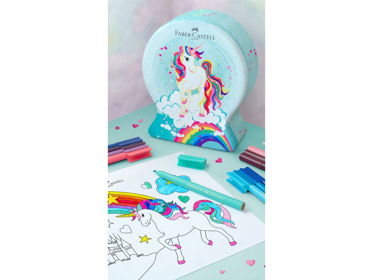 FABER-CASTELL Connettore per pennarello 155544 33 color astucci Edizi unicorn (4005401555445)