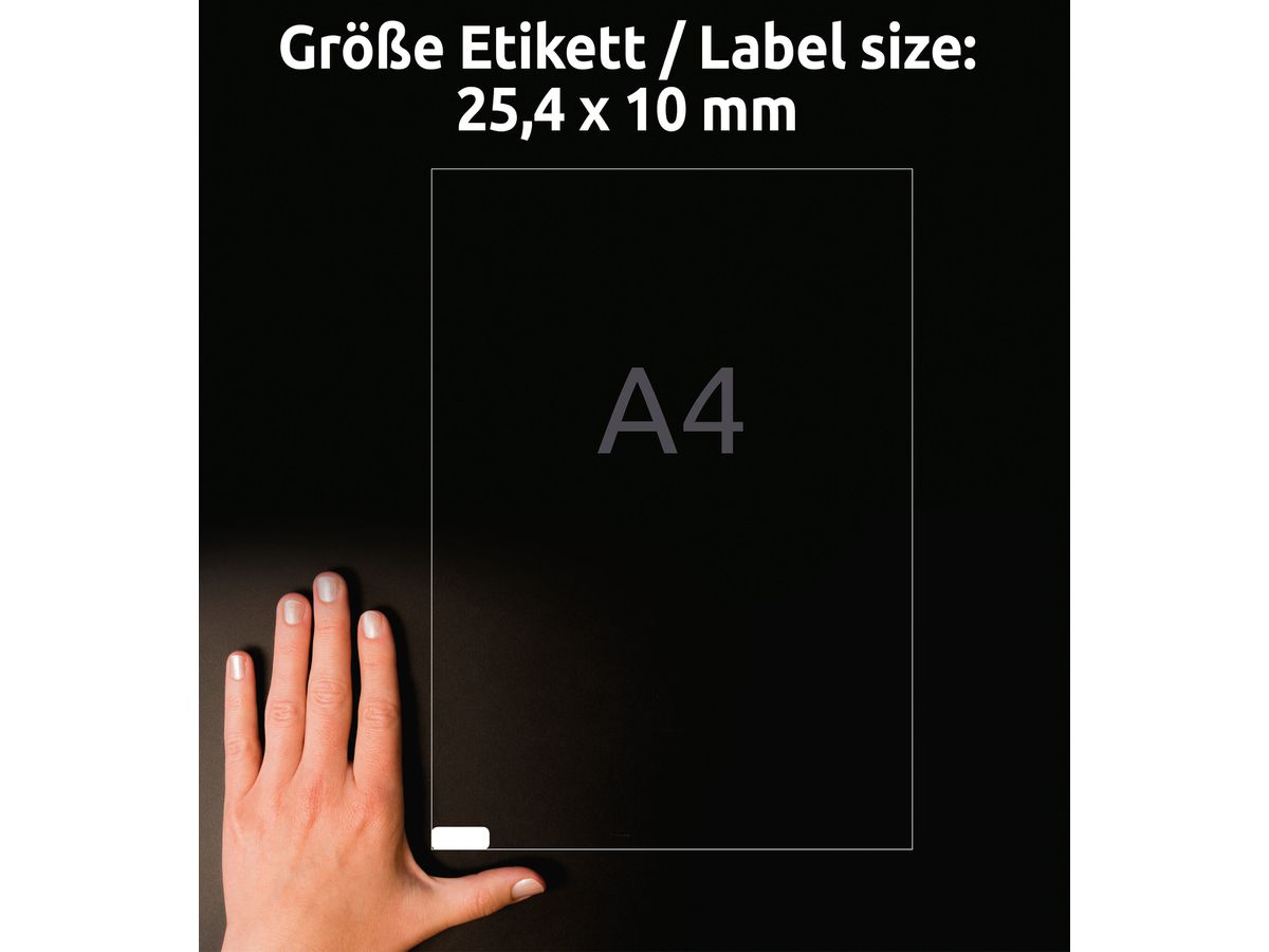 AVERY ZWECKFORM Etichette universale 254x10mm L4731REV-65 bianco 50+15 fogli (4004182347881)