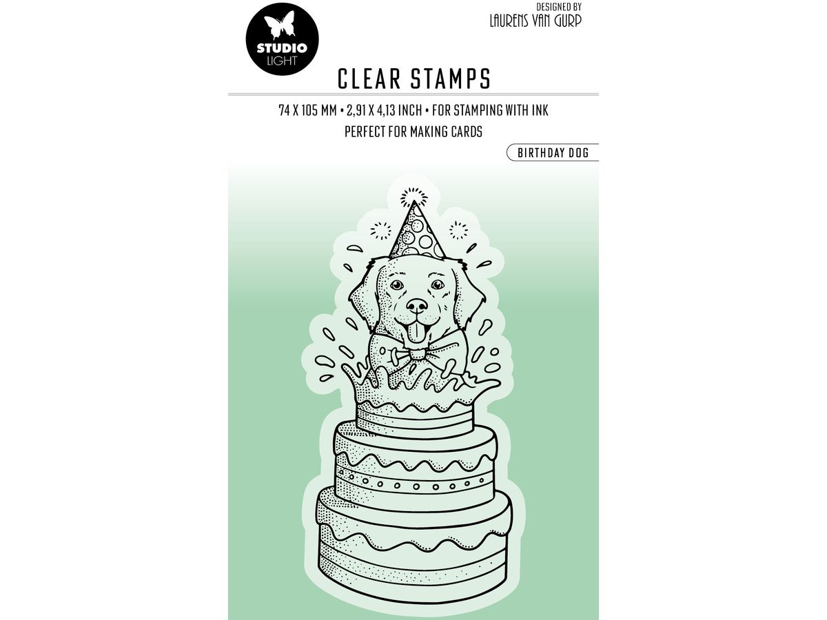 SIZZIX Tampon transp. 9.6x4.5x0.3cm STAMP410 Birthday Dog (8713943141076)
