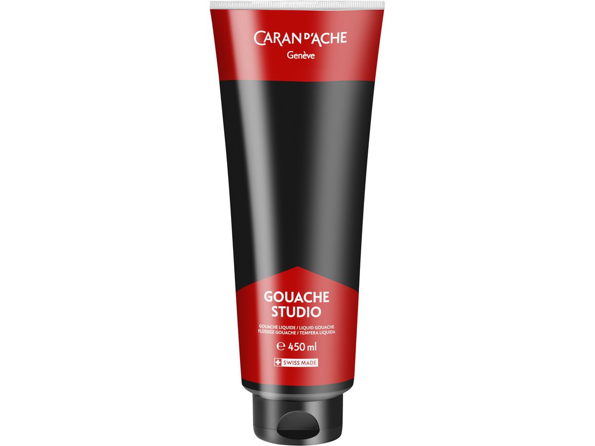 CARAN D'ACHE Deckfarbe Gouache 450ml 2340.009 schwarz, Studio (7630002358125)