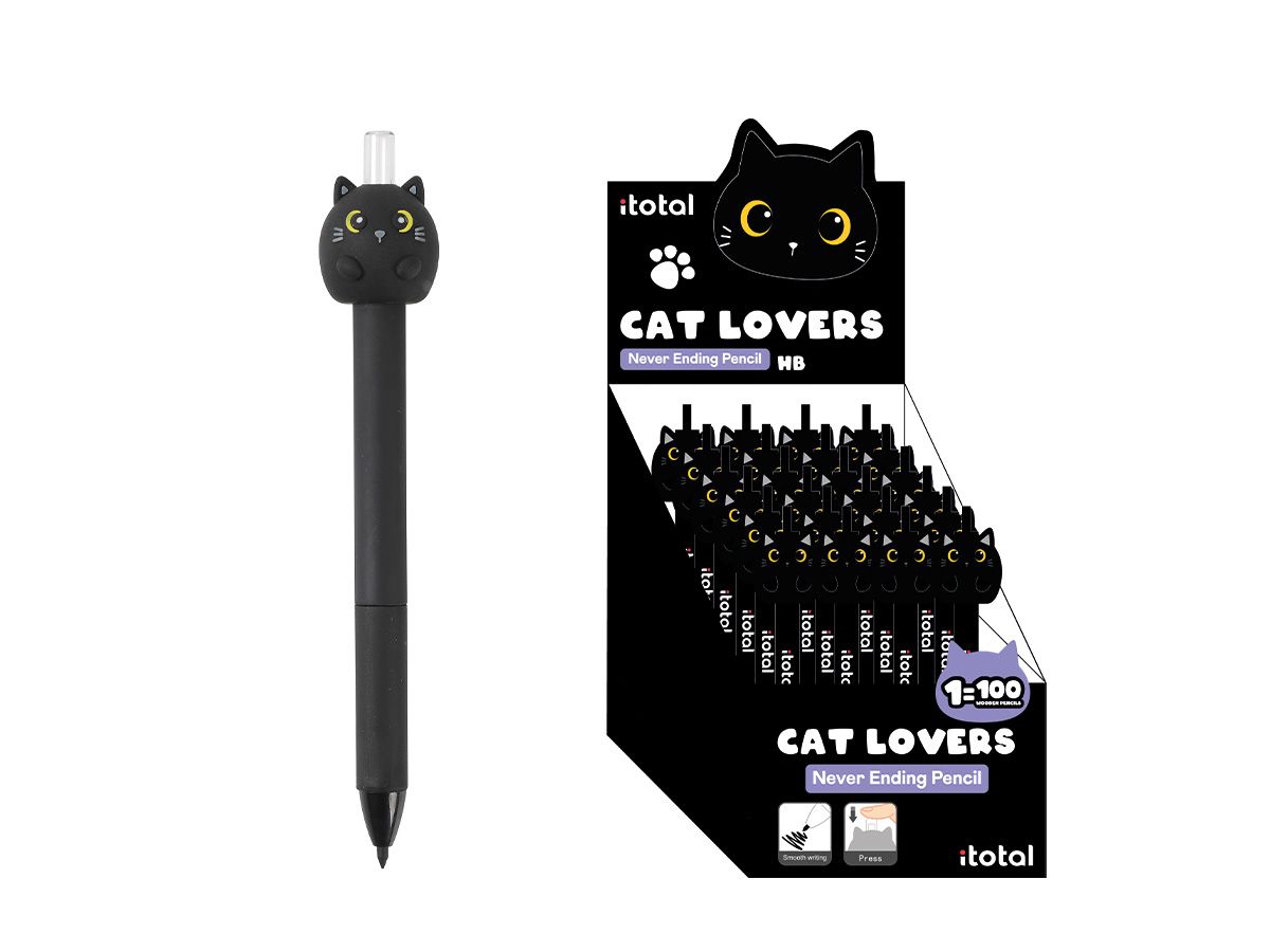 I-TOTAL Bleistift Never Ending XL2070A black Cat (8059037077556)