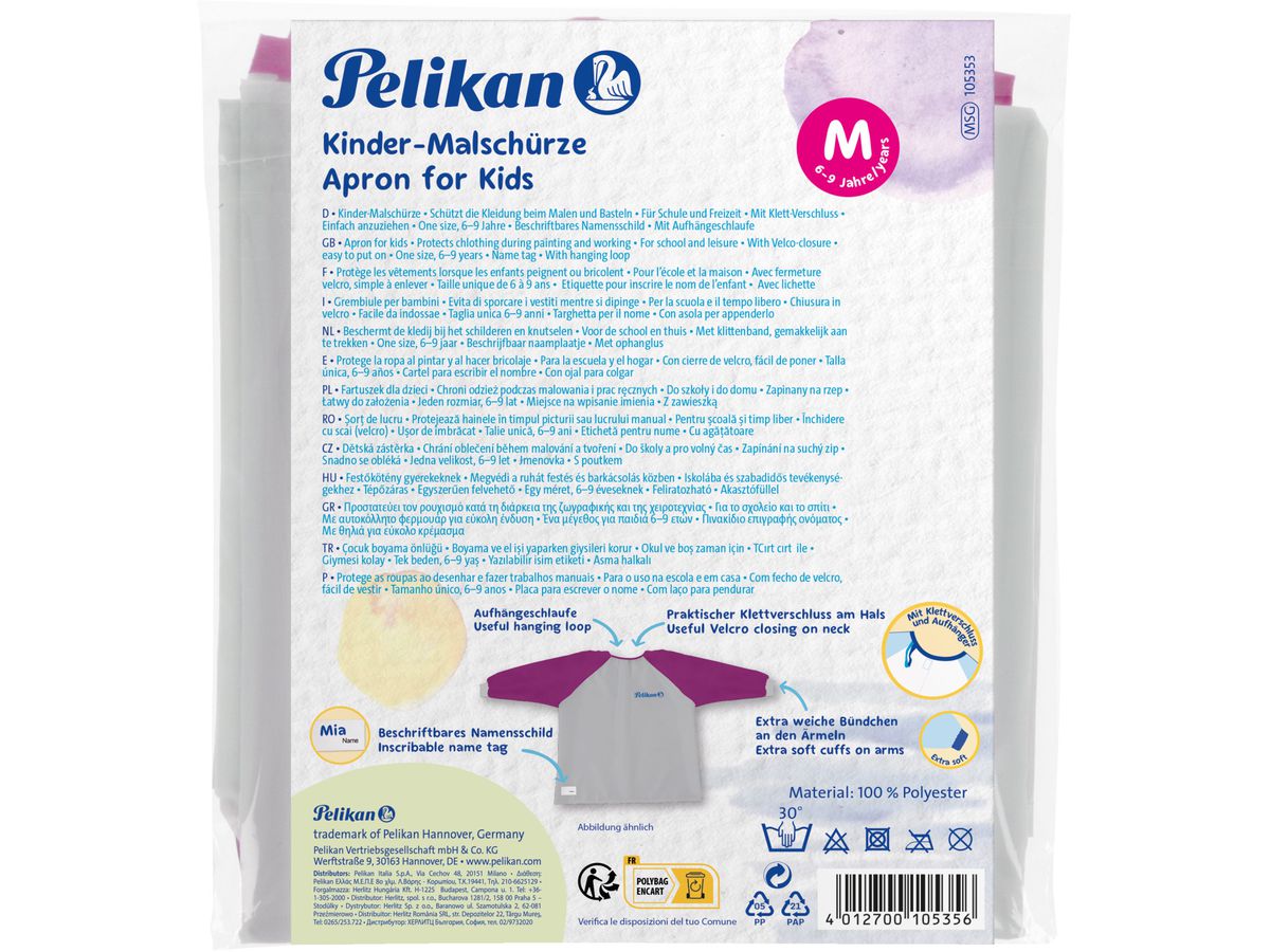 PELIKAN Malschürze mit langen Ärmeln 105353 beere (4012700105356)