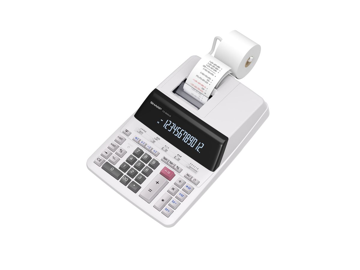SHARP Tischrechner Strom CS2635LW grau 12-stellig (4550556171946)
