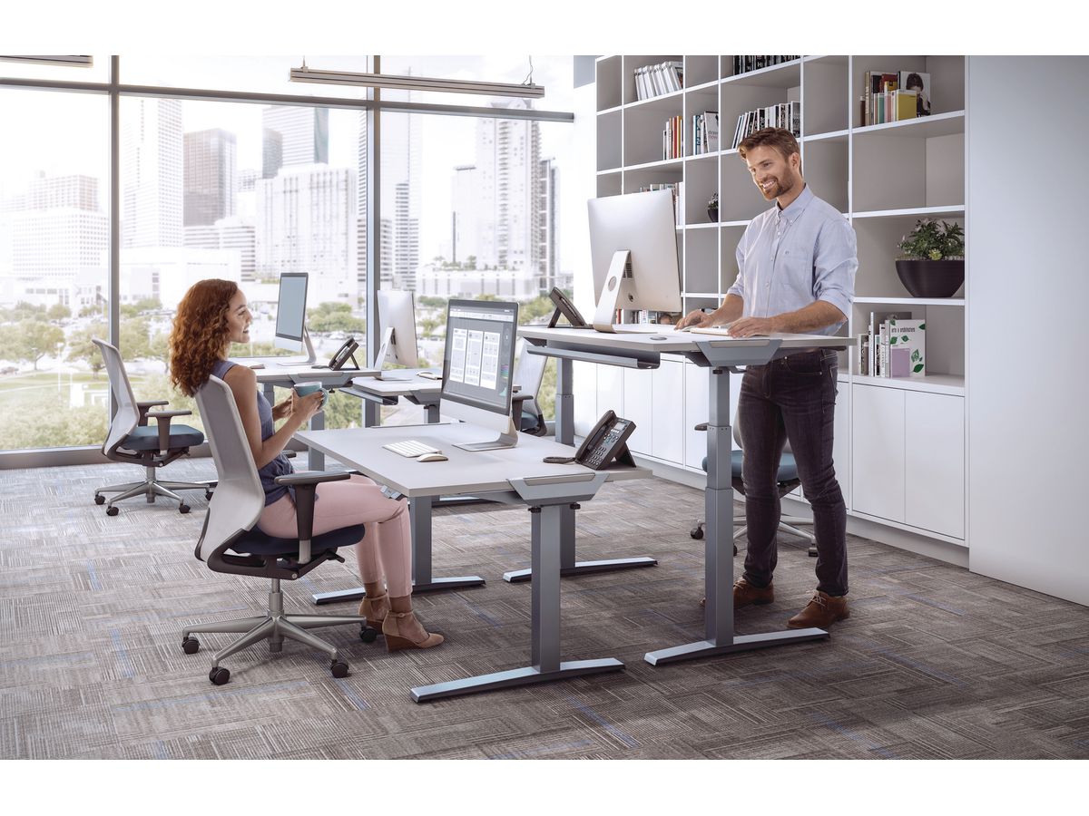 FELLOWES Levado Tischplatte 9870401 1600mm x 800mm Hellgrau (0043859744916)