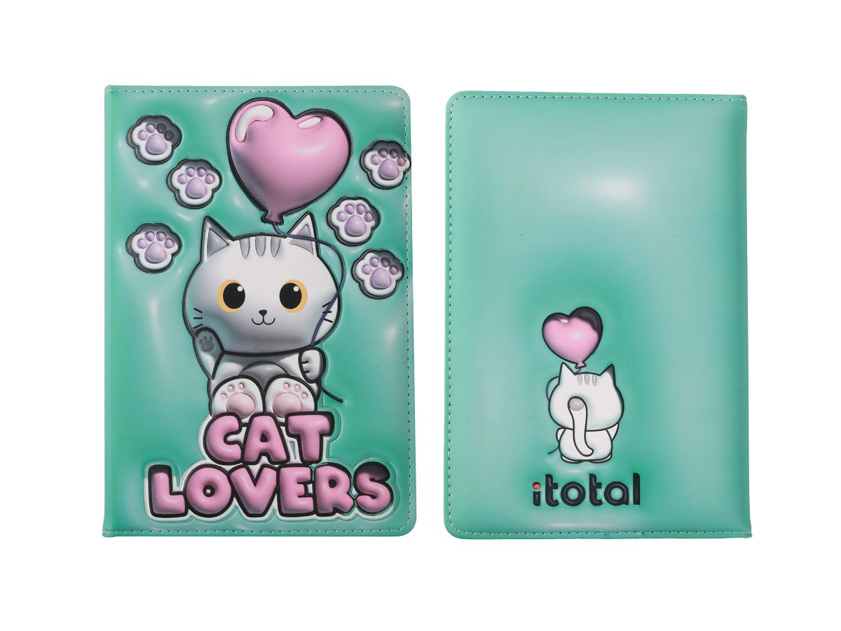 I-TOTAL Quaderno 3D A5 XL1840Q white Cat (8059037076542)
