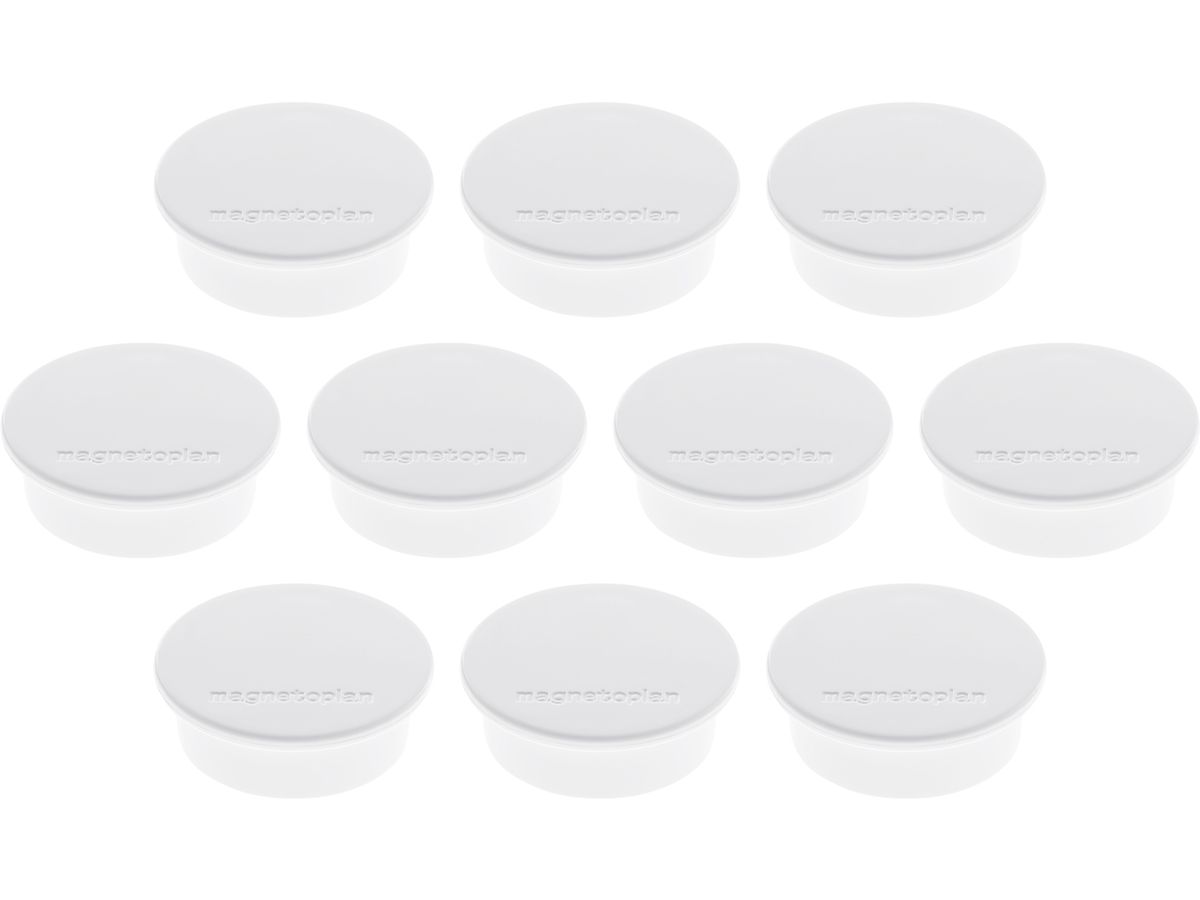 MAGNETOPLAN Magnet Discofix Color 40mm 1662000 weiss, ca. 2.2 kg 10 Stk. (4013695010823)