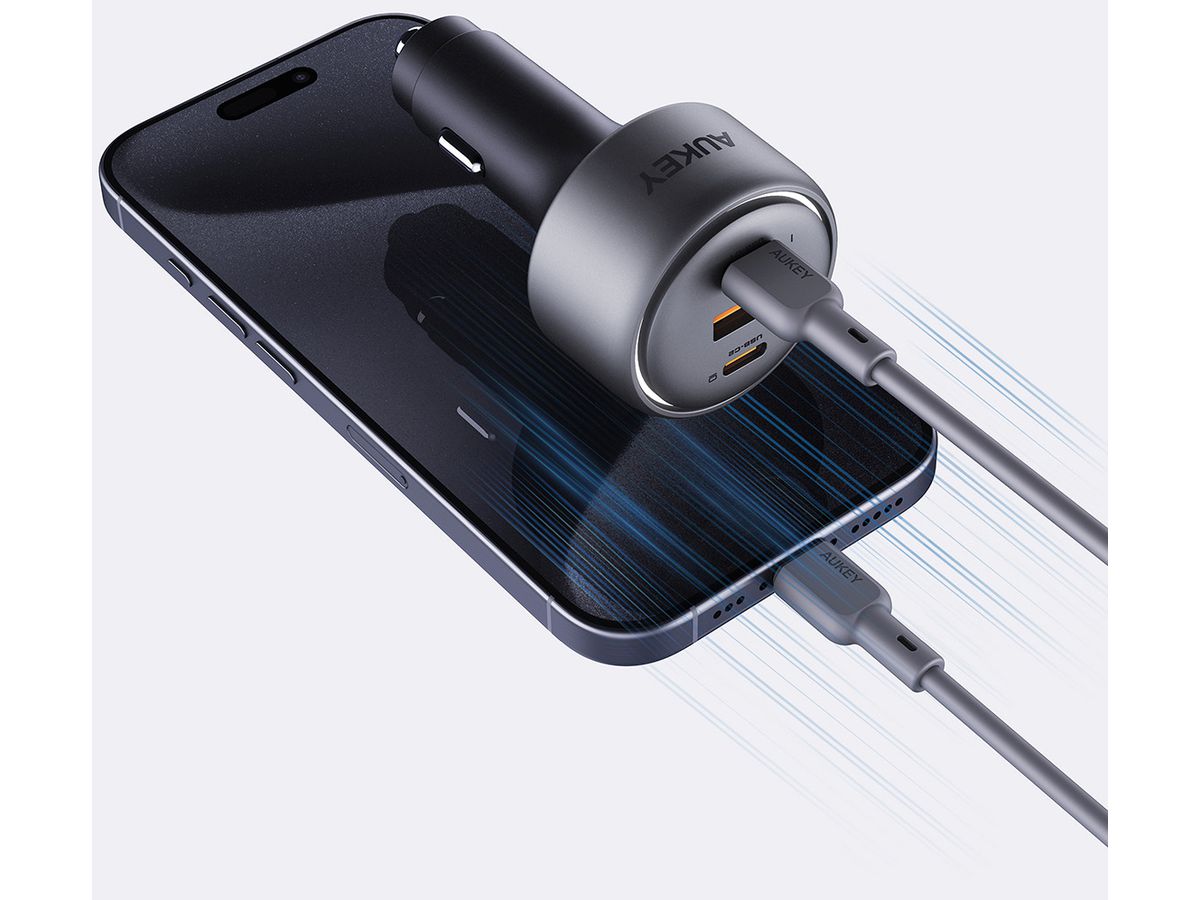 AUKEY Pathfinder PD Car Charger CC-P4 165W 3-Port (0689323789207)