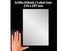 AVERY ZWECKFORM Typenschild-Labelst. 210x297mm L6013-8 silber 8 Stück/8 Blatt (4004182076132)