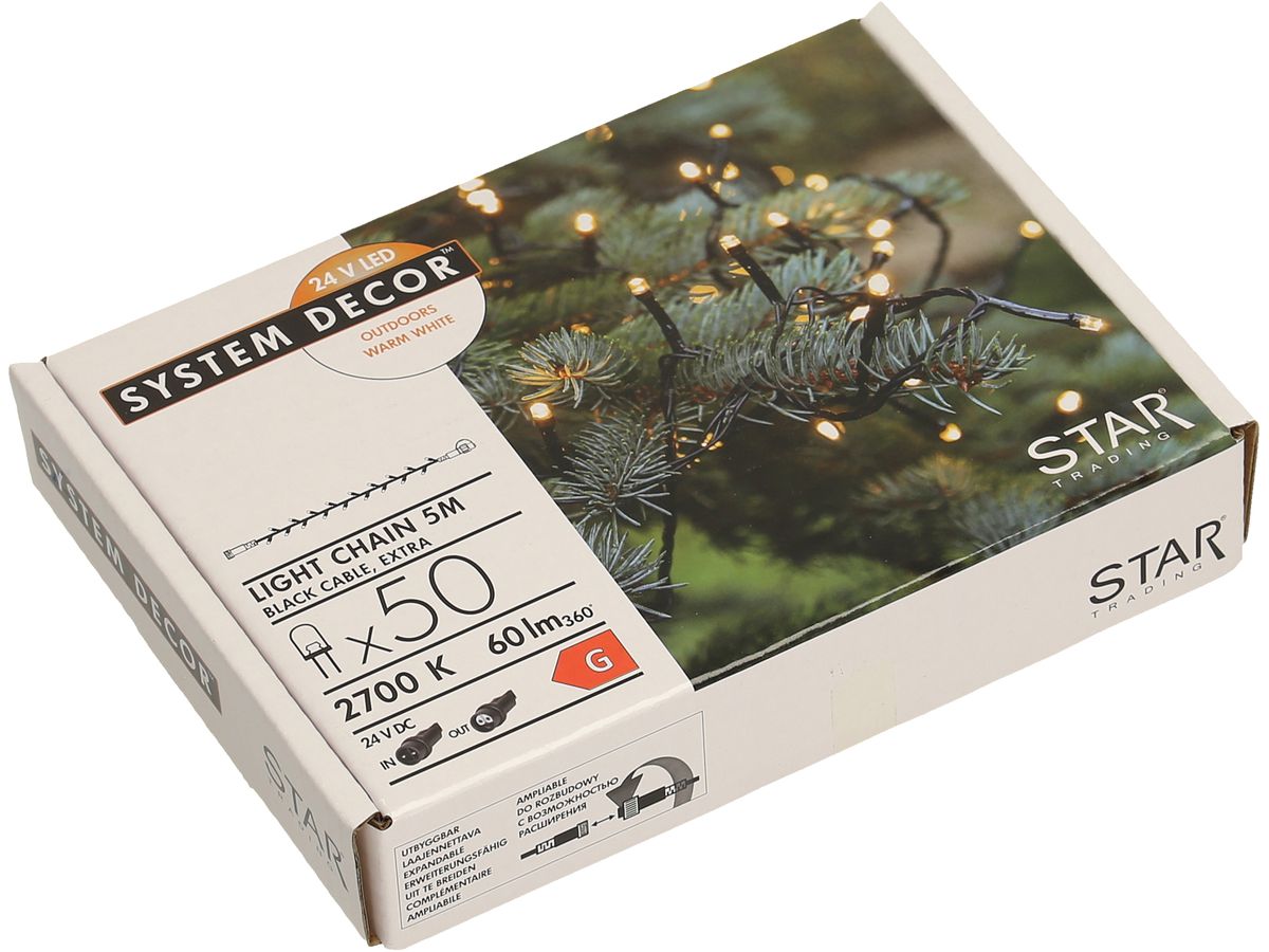 STAR TRADING System Decor guirlande lum. 5m 12.495-27-1 Extra, noir (7391482057167)