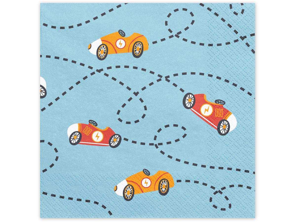 PARTYDECO Tovaglioli 33x33cm SP33-96 Auto 12 pezzi (5904555027565)