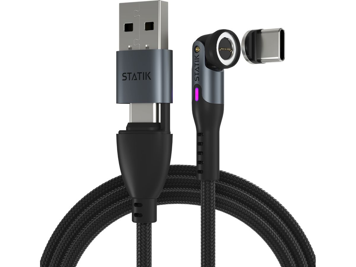 STATIK Statik 360 Pro, Uni.Mag. Tip PUP-0520-6FT Cable, 2m, 100W Black (0810024055159)