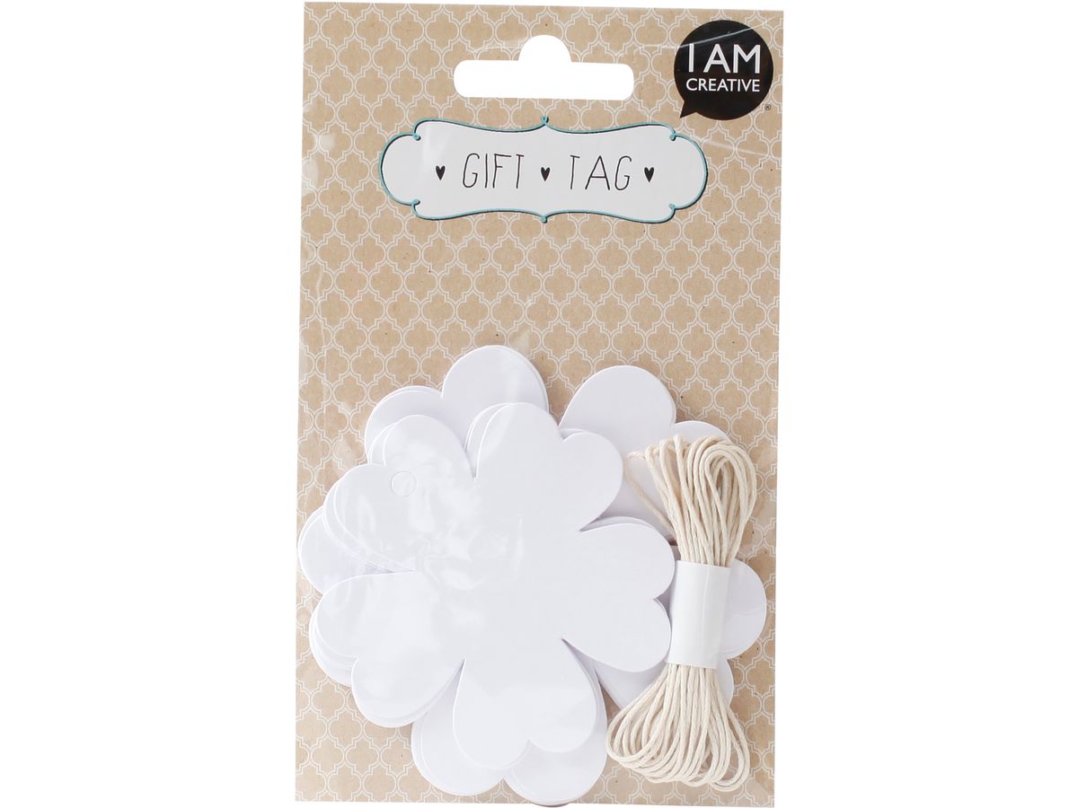 I AM CREATIVE Geschenkanhänger 4088.38 Blume, 20 Stück (7611983164493)