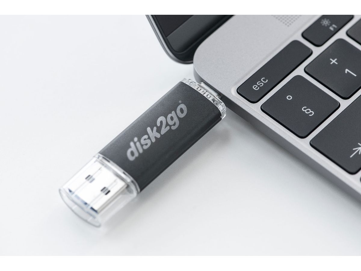 DISK2GO USB-Stick switch 64GB 30006593 Type-C USB 3.1 Type-A USB 3.0 (7640111166900)